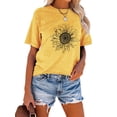 thumbnail image 5 of Anbech Sunflower Shirts for Women Graphic Tee Ladies Patriotic Tee Shirt Christian Top Short Sleeve, 5 of 7
