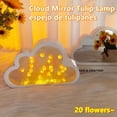 thumbnail image 2 of Lámpara LED de tulipanes y nubes para decoración del hogar, tulipanes hechos a mano, flores, regalos del Día de San Valentín, sala de estar, 2 of 4