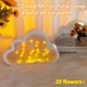 thumbnail image 2 of Lámpara LED de tulipanes y nubes para decoración del hogar, tulipanes hechos a mano, flores, regalos del Día de San Valentín, sala de estar, 2 of 4