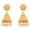 D481 Pearl, variant on Sunsoul by Touchstone Indian Bollywood Studded Look Intricate Drum Design Faux Pearls Designer Jewelry Jhumki Earrings In Antique Gold Tone For Women.