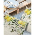 thumbnail image 2 of Pack of 2 Outdoor Pillow Covers, Watercolor Eucalyptus Leaves Lemon Sage Green Linen Pattern Waterproof Square Throw Pillowcase Cushion Decorative Pillow Covers for Couch Patio Tent, 18x18 in, 2 of 6