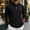 Black #011, variant on Men's Long Sleeve Polo Shirt, Classic Lapel 3 Button Solid Color Casual Pullover, Lightweight Business Daily Golf Top Yellow 3XL