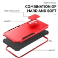 thumbnail image 3 of SaniMore for Samsung Galaxy A13 5G (6.5" 2021) Case, [Sliding Camera Window] Wireless Charging Shockproof Drop Resistant Hybird PC TPU Anti-slip Heavy Duty Protective Shell, Red+Black, 3 of 7