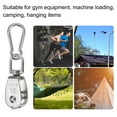 thumbnail image 6 of Set of 6 M15 Single Pulley Block with Spring Snap Hook, 304 Stainless Steel Pulley Wheel Loading 80lbs, 6 of 6