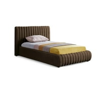 Meridian Furniture Nico Brown Velvet Twin Bed