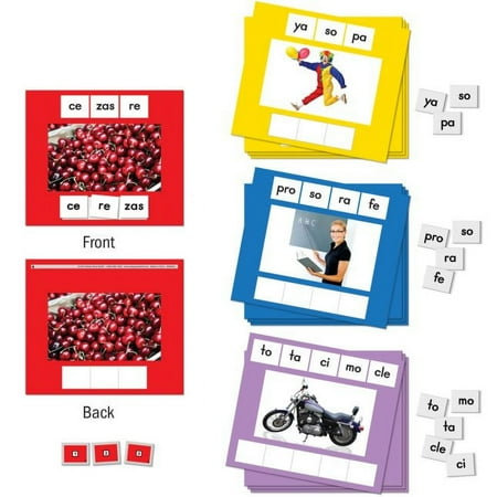 UPC: 0192407065314 | Really Good Stuff Mixed Up Syllables – Mezcla de sA?labas – 30 mats  114 tiles