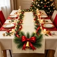 thumbnail image 2 of SLYNSHome Christmas Snowflake Table Runner, Red Holiday Table Flag, Winter Theme Tablecloth for Dining Room Kitchen Home Party Decor, 2 of 6