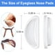 thumbnail image 2 of Paquete de 20 almohadillas nasales de silicona universales, antideslizantes, hipoalergénicas, para anteojos y gafas de sol, con insertos adhesivos transparentes, 2 of 7