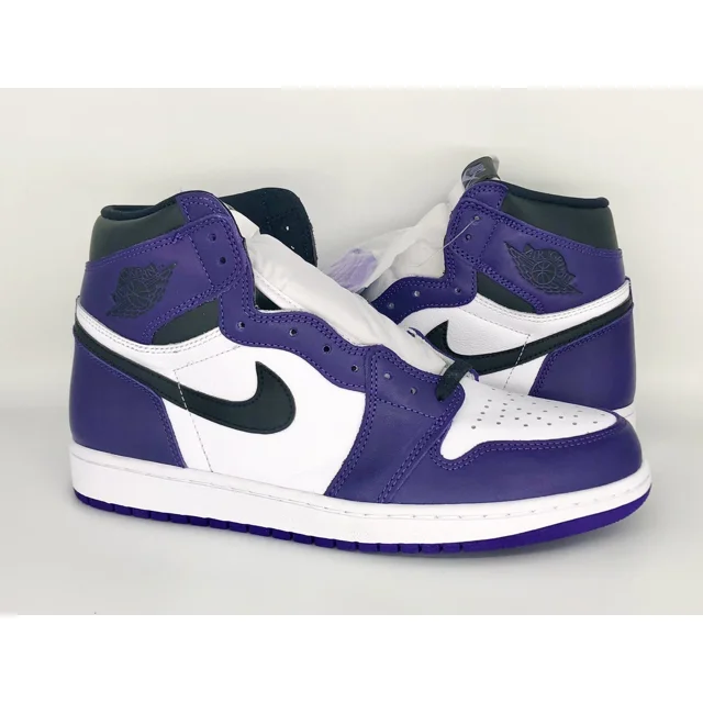 N I-K-E A i r-Jor-dan Retro 1 High Court Purple 2.0 555088-500 Men's Size 9.5 DS 4 11