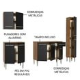 thumbnail image 4 of Cocina Integral Madesa Emilly Sing 201cm Marrón/Negro, 4 of 5