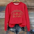 thumbnail image 3 of Football Mom Sweatshirts for Women 2025 Embroidery Football Mom Graphic Crewneck Sweatshirt Pullover Tops, 3 of 4