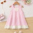 thumbnail image 2 of Toddler Girls Dresses Summer Casual Sleeveless Bow A-Line Cute Casual for Girls Lace Dresses, 2 of 9