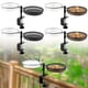 thumbnail image 2 of Comedero para pájaros de terraza, bandeja de malla desmontable con bebedero, comedero para pájaros con barandilla de terraza y soporte de metal para balcón o cerca de jardín., 2 of 8