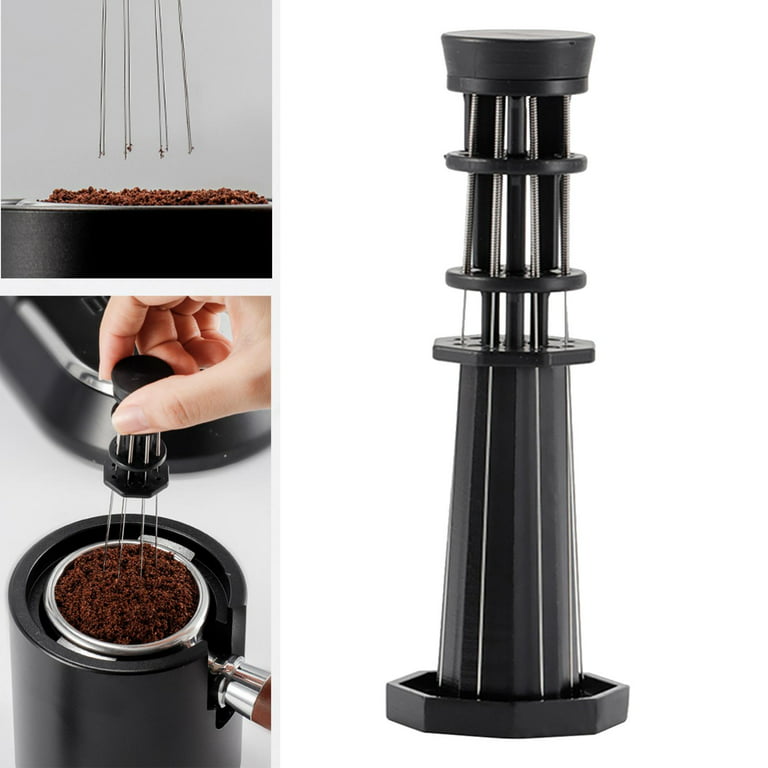 Espresso Coffee Stirrer, Pavant Coffee Stirring Tool For Espresso  Distribution, Natural Wood Handle And Stand, Professional Barista Hand  Distribution Tool (black) - Temu