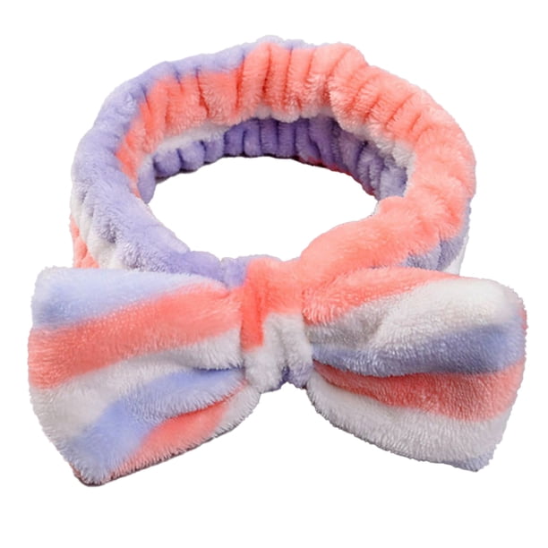 Diademas con lazo Qarigey Banda elástica para la cabeza Accesorio para el cabello raya azul rosa