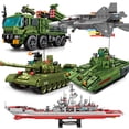 thumbnail image 2 of Tanque militar T14 T80, avión F22 F35 Cruiser, modelo de bloques de construcción WW2 Scud, vehículo del ejército, juguetes de construcción, regalos, 2023, 2 of 4