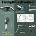 thumbnail image 4 of High Pressure Rain Shower Head: Upgrade Shower Heads with Handheld Spray Combo with Fixed Showerhead and 8 Sprays Handheld Shower Head, Detachable Shower head Built-in Magnetic Docking and Power Jets, 4 of 8