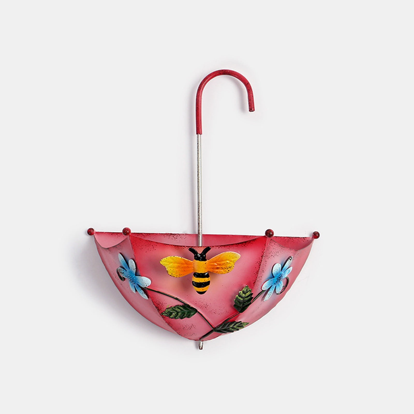 Raneu Metal Flower Pot Planter Holder Hanging Umbrella Wall Decor For