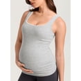 thumbnail image 3 of Maternity Tank Tops with Lacetrim Summer Sleeveless Pregnancy Shirts Cotton Ribbed, 3 of 5