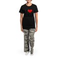 thumbnail image 4 of CafePress - Iloveredheadsblk Women's Dark Pajamas - Women's Short Sleeve Print T-Shirt and Pants Dark Cotton Pajama Set, 4 of 7