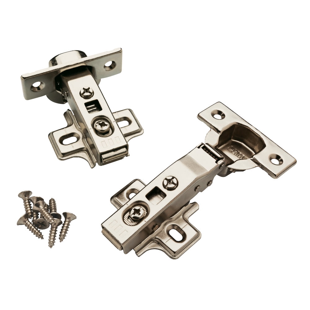 Franklin Brass 35mm 110 Degree Full Overlay Soft-Close Hinge in Nickel Plated, 12-Pack