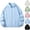 Light Blue, variant on Frnrwgo Men's Windbreaker Jacket Water Repellent Wrinkle Resistant Hoodless Turndown Collar Casual Coat