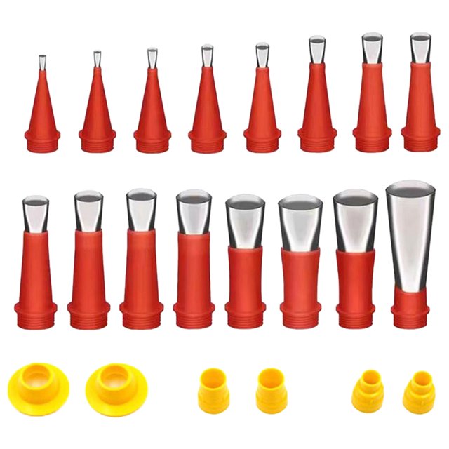 Kit de herramientas Hugtrwg boquilla goma integrada 22 piezas 16 con 6 bases