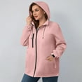 thumbnail image 4 of Plus Size Womens Rain Jacket with Hood Packable Lightweight Windbreaker Waterproof Thin Jackets Hiking Travel Pink XL, 4 of 7