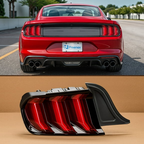 Driver-Side Tail Light for 2018-2023 Ford Mustang LED Sequential Turn Signals