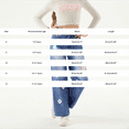 thumbnail image 3 of KAUOD Teen Girls Flower Graphic Jeans Washed Vintage Straight Denim Pants Kids Cute High Waist Wide Leg Retro Trousers, 3 of 9