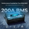 Renogy 12V 200Ah Lithium LiFePO4 Deep Cycle Battery Core Series,5000+Deep Cycles,Backup Power Perfect for Trolling motor,RV,Off-Road,Cabin,Marine,Off-Grid Home Energy Storage