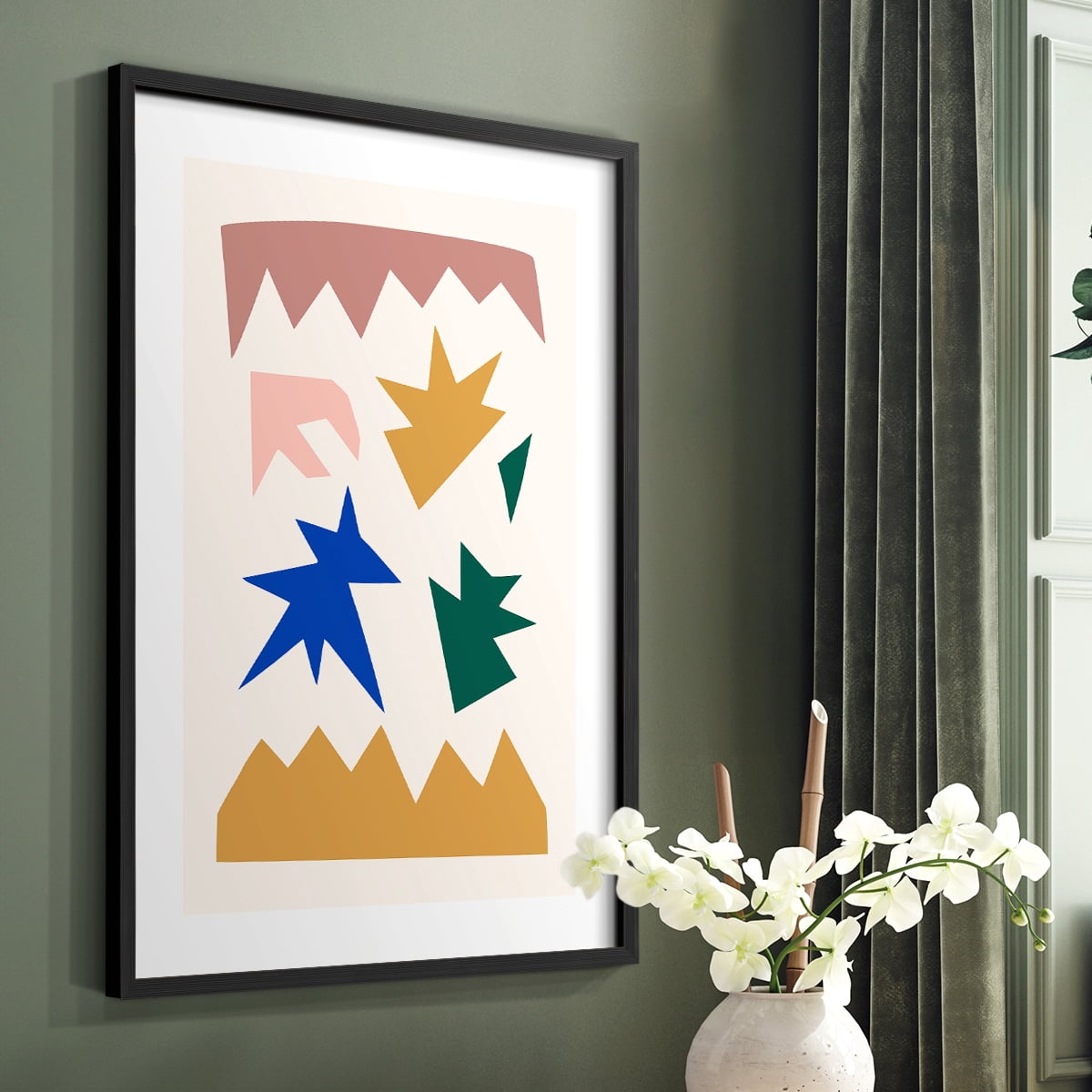 Matisse CDLXVIII in Black Solid Wood Framed Print No Nail Hanging