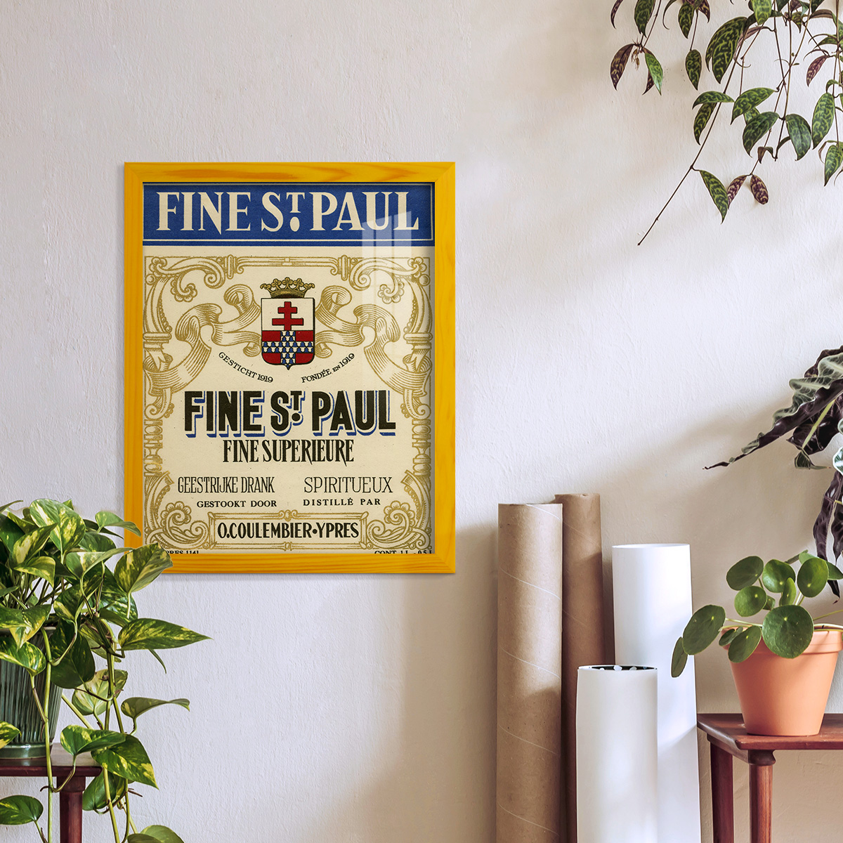 Fine St. Paul -Framed Print w/glass-Sunflower Yellow