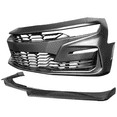 thumbnail image 3 of Ikon Motorsports Front Bumper Cover Compatible With 2019-2024 Chevy Camaro LT/LS/RS/SS SS Style Unpainted Front Bumper Conversion PP With CFL Front Lip ABS, 3 of 9