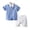 B, variant on KYAIGUO Baby Boys Short Sleeve Button down Shirt Chino Shorts Bowtie Sets Infant Toddler Summer Plaid Shirt Tops Shorts Outfits 6M-4T
