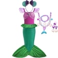 thumbnail image 1 of Vestido de princesa Ariel de La Sirenita de Disney para niñas, disfraz de Cosplay de tul de manga corta, ropa de fiesta de cumpleaños y Carnaval para niños, 1 of 5
