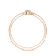 thumbnail image 3 of Dainty Solitaire Engagement Ring with Side Stone 925 Sterling Silver/ Rose Gold Plated Blue Topaz Infinity Knot Wedding Anniversary Promise Ring Jewelry Gift for Her Size 10, 3 of 4