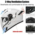 thumbnail image 3 of Bluetooth Modular Motorcycle Helmet Full Face DOT Approved High Impact ABS Shell Dual Visor Removable Padding Glasses Channel for Adults, 3 of 7