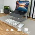 thumbnail image 2 of Macally Laptop Stand for Desk - Aluminum Laptop Riser Stand for Desk - Ergonomic Laptop Holder Mount - Use as Macbook Stand (Pro/Air) or Notebook Computer Stand between 10 to 17.3 Inches - Silver, 2 of 9