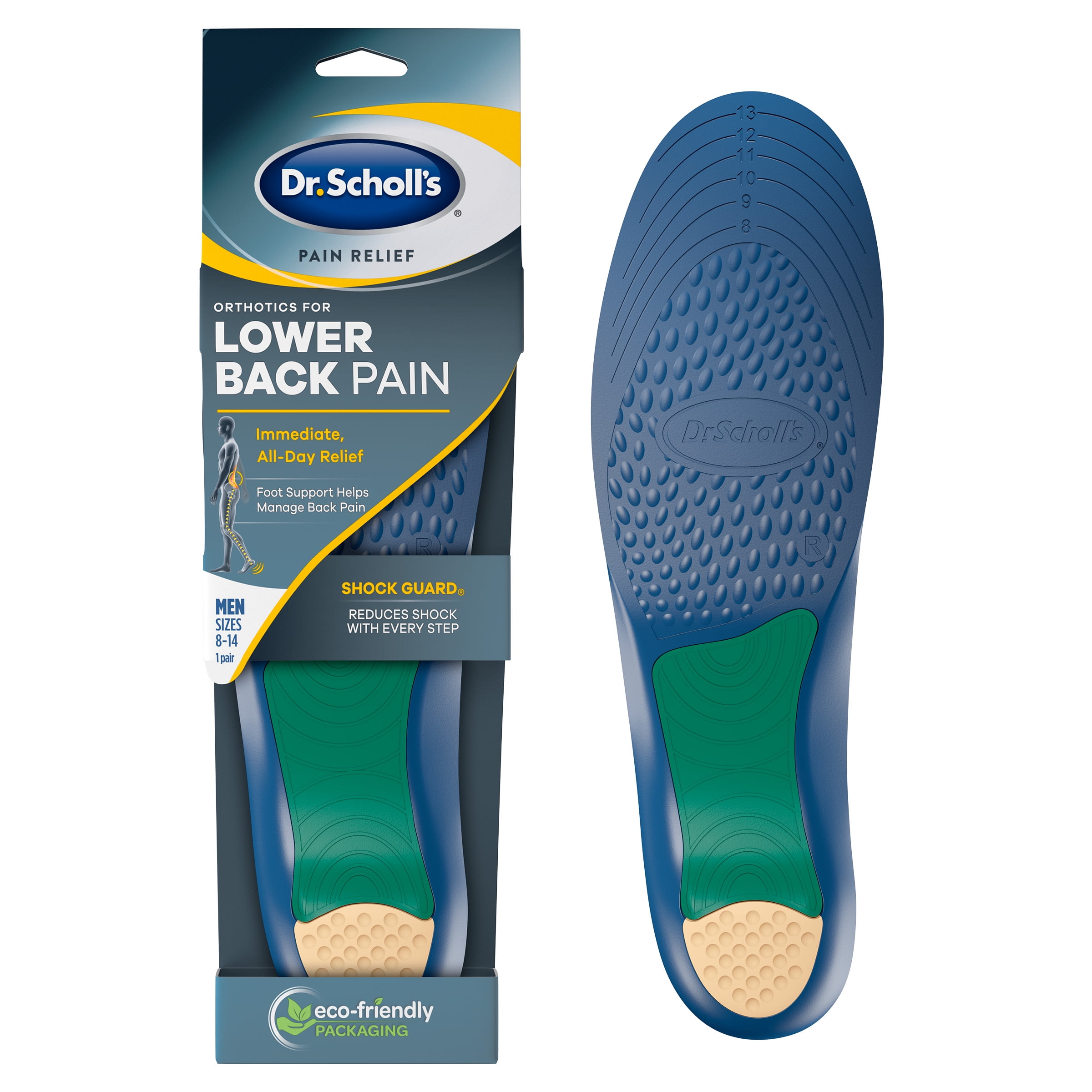 Dr. Scholl's Pain Relief Orthotics for Lower Back Pain for Men, 1 Pair