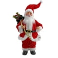 thumbnail image 2 of 12in Santa Claus Figures knitted Coat, Standing Santa Claus Dolls Christmas Figurine Collection for Desktop Decor Christmas Scene Xmas Gift, 2 of 5