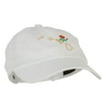 thumbnail image 5 of Hawaii Hibiscus with Map Embroidered Unstructured Washed Cap - White OSFM, 5 of 5