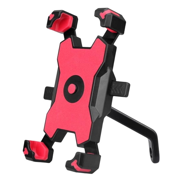 Soporte universal para teléfono de bicicleta, manillar de bicicleta, rotación de 360 degree, para motocicleta y MTB rojo
