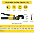 thumbnail image 4 of 10-ton hydraulic crimping tool set with 9 dies, for battery cables (12 to 2/0) - hydraulic cable crimping tool for electrical terminals and wire connections, 4 of 4