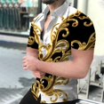 thumbnail image 1 of MYG Chemise Boutonnée Homme Mode Entraînement Physique Manches Courtes Décontractée Hawaïenne T-Shirt Robe, 1 of 9