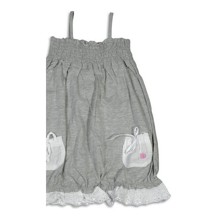 - Mish Mish Little Girls Sizes 2-7 - 100% Cotton - Sleeveless Tank Dress, 26686 grey white / 6
