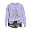 thumbnail image 6 of LangJing Christmas Sweatshirts for Women Xmas Tree Graphic Long Sleeve Holiday Tees Crewneck Pullover Tunic Tops, 6 of 6