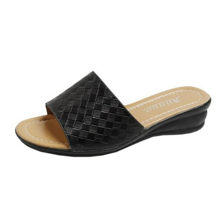 

Womens Slippers House Slippers Womens Sandals Women Wedge Solid Round Head Shoes Comfy Sandals Casual Comfortable Sandals