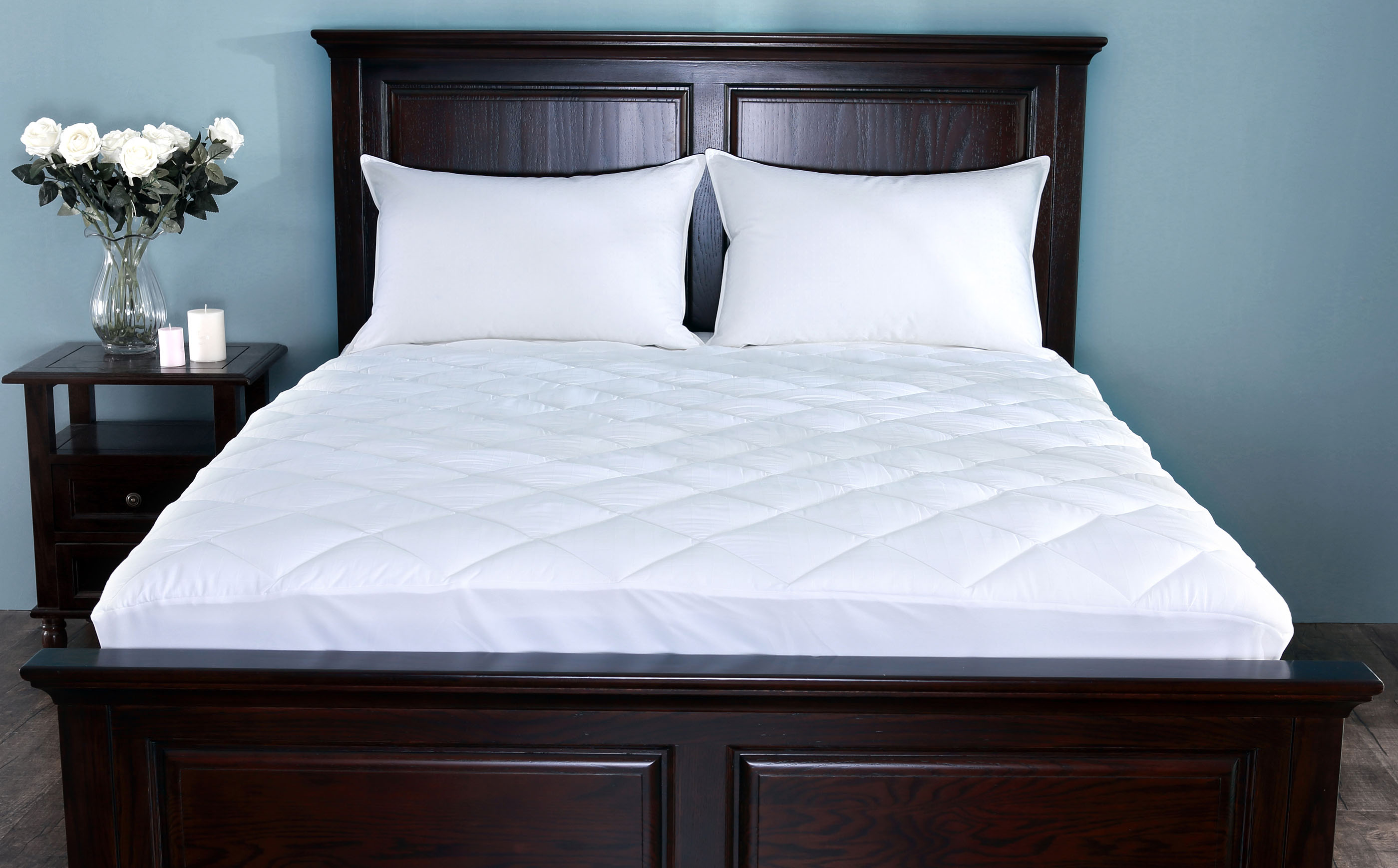 Mainstays Solutions, Quilted Mattress Pads with Odor and Temperature Control, Full