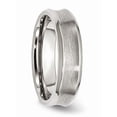 thumbnail image 4 of Stainless Steel Brushed/Polished Concave 6mm Beveled Edge Band (Size 8.5) Made In China sr89-8.5, 4 of 4